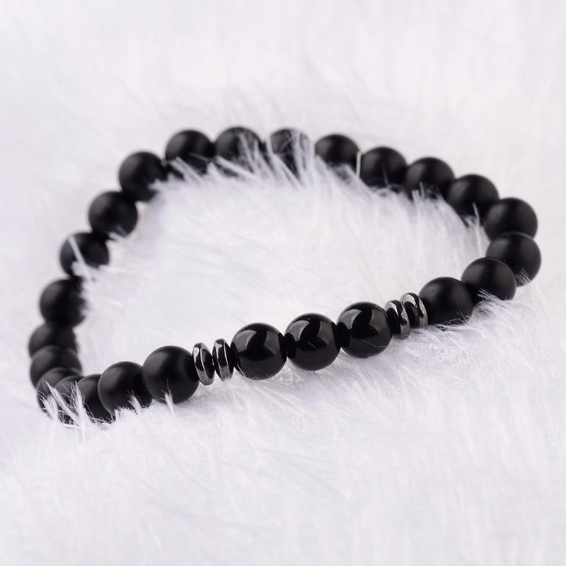 Beaded Strands Classic Men Bracelet Black Tourmaline Matte Natural Stone Protection Yoga Stretch Bracelets Hommes Pulsera HombreBeaded
Beaded Strands Classic Men Bracelet Black Tourmaline Matte Natural Stone Protection Yoga Stretch Bracelets Hommes Pulsera HombreBeaded