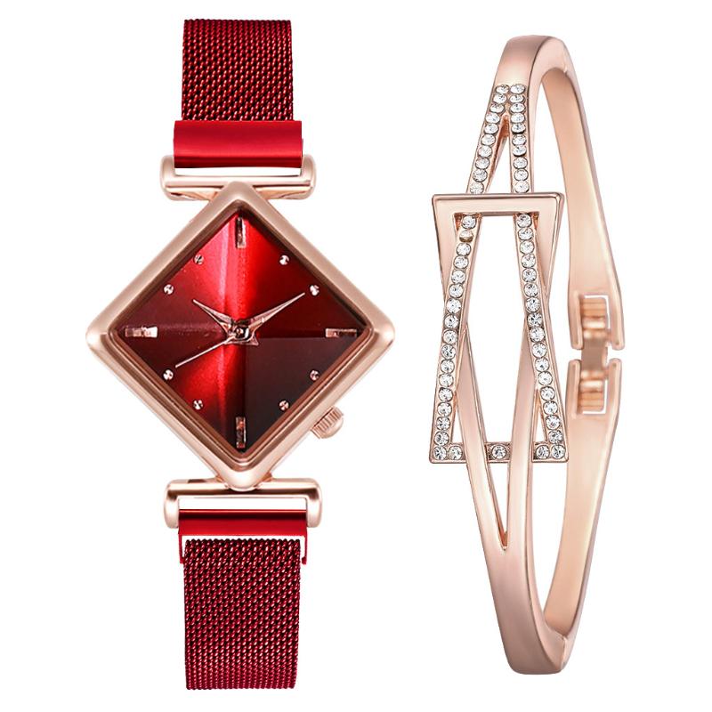 Wristwatches Women Watches Set Fashion Square Ladies Quartz Watch Bracelet Red Black Dial Simple Rose Gold Mesh Luxury WatchesWristwatches
Wristwatches Women Watches Set Fashion Square Ladies Quartz Watch Bracelet Red Black Dial Simple Rose Gold Mesh Luxury WatchesWristwatches