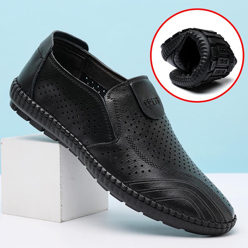 Dress Shoes Men Casual Summer Genuine Leather Mens Loafers Moccasins Hollow Out Breathable Slip On Driving, Black
Dress Shoes Men Casual Summer Genuine Leather Mens Loafers Moccasins Hollow Out Breathable Slip On Driving, Black
