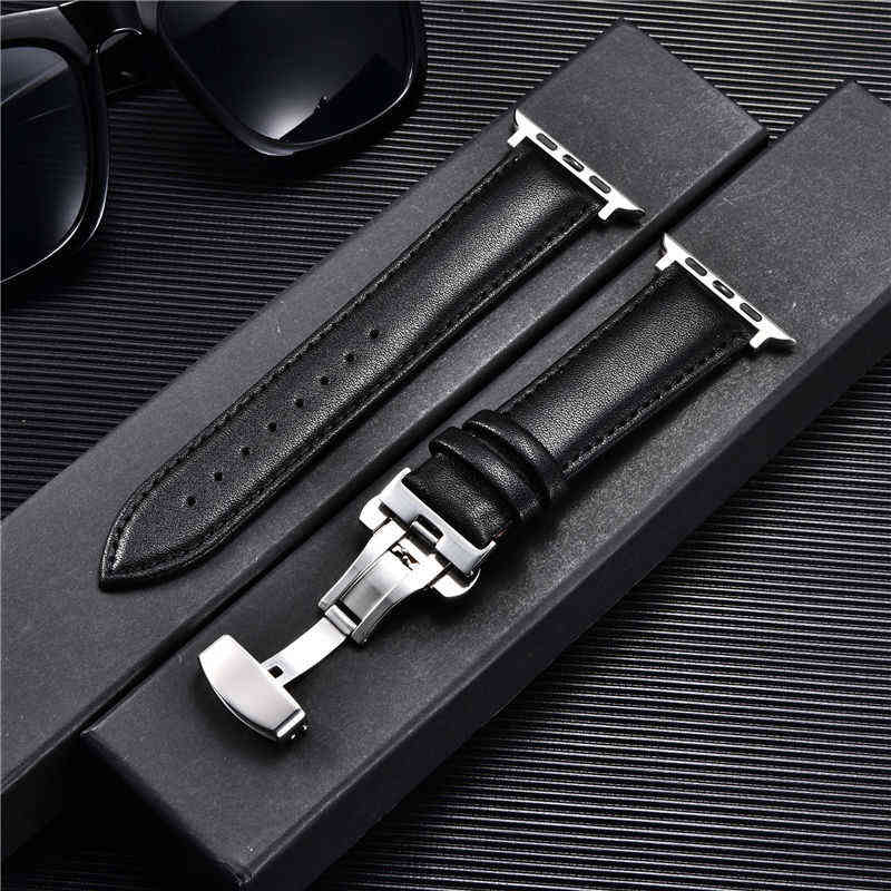 Casual Leather Watch Band for Apple Watch 7 6 5 4 3 SE Butterfly Buckle Straps 38mm 40mm 41mm 42mm 44mm 45mm Bracelet for iwatch Y220401
Casual Leather Watch Band for Apple Watch 7 6 5 4 3 SE Butterfly Buckle Straps 38mm 40mm 41mm 42mm 44mm 45mm Bracelet for iwatch Y220401