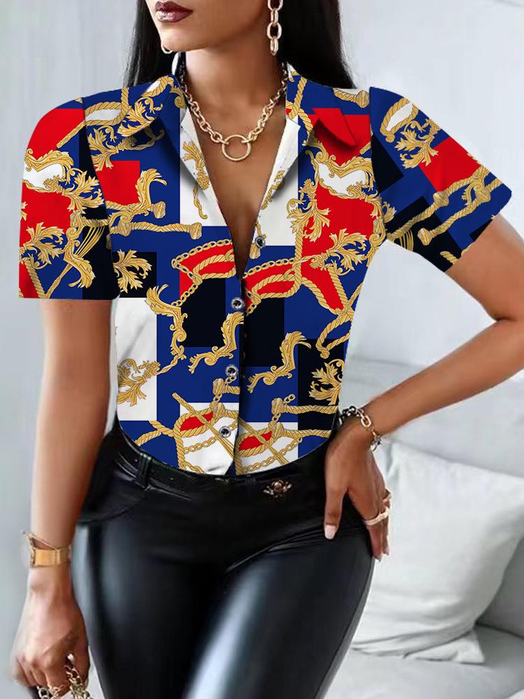 Women' Blouses & Shirts Spring Autumn Short Sleeve Casual Blouse Women Buttons Leopard Print Elegant ShirtWomen, Color-15
Women' Blouses & Shirts Spring Autumn Short Sleeve Casual Blouse Women Buttons Leopard Print Elegant ShirtWomen, Color-15