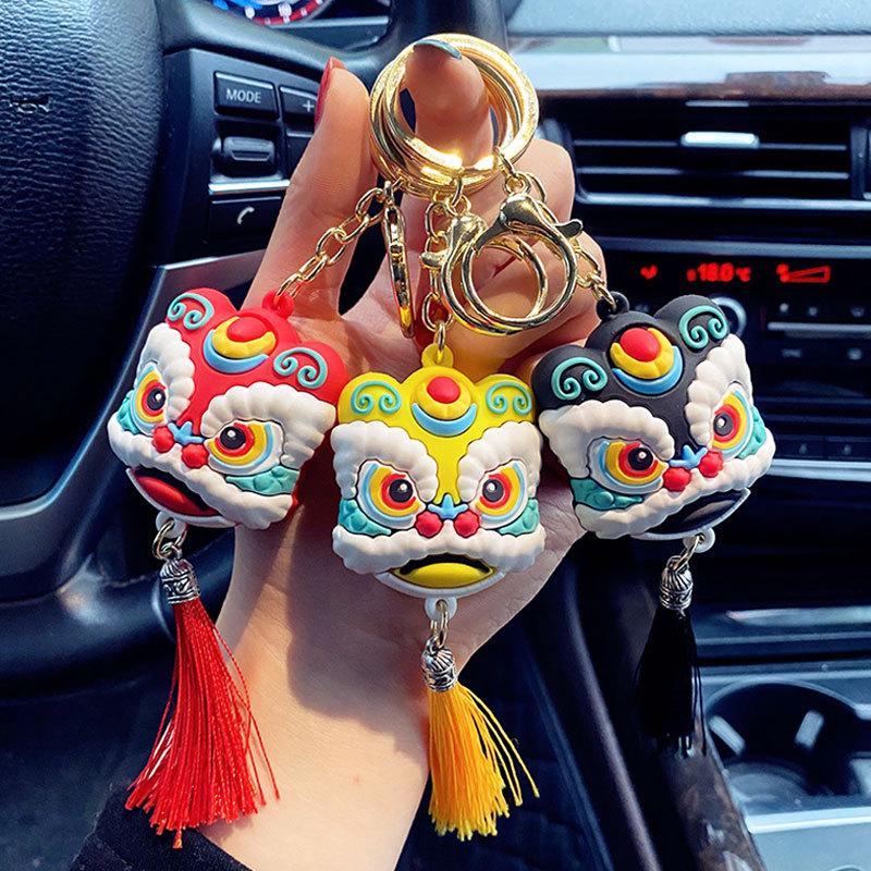 Keychains Chinese Lion Dance Keychain Female Couple Cute Creative Year Tassel Car Key Ring Bag Pendant Chains Gift
Keychains Chinese Lion Dance Keychain Female Couple Cute Creative Year Tassel Car Key Ring Bag Pendant Chains Gift