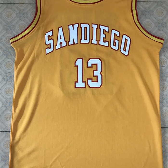 Sjzl98 13 Magic Johnson san diego college Basketball Jerseys white navy blue Embroidery Stitched Personalized Custom any size name, Yellow
Sjzl98 13 Magic Johnson san diego college Basketball Jerseys white navy blue Embroidery Stitched Personalized Custom any size name, Yellow