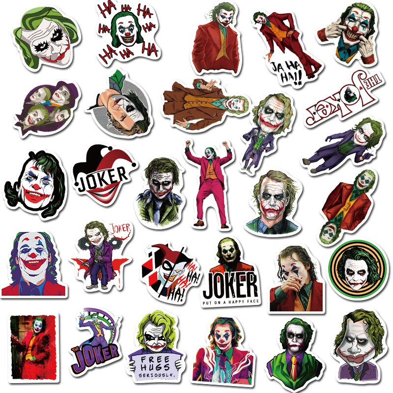 50Pcs/Lot The Joker Sticker graffiti Stickers for DIY Luggage Laptop Skateboard Motorcycle Bicycle Stickers