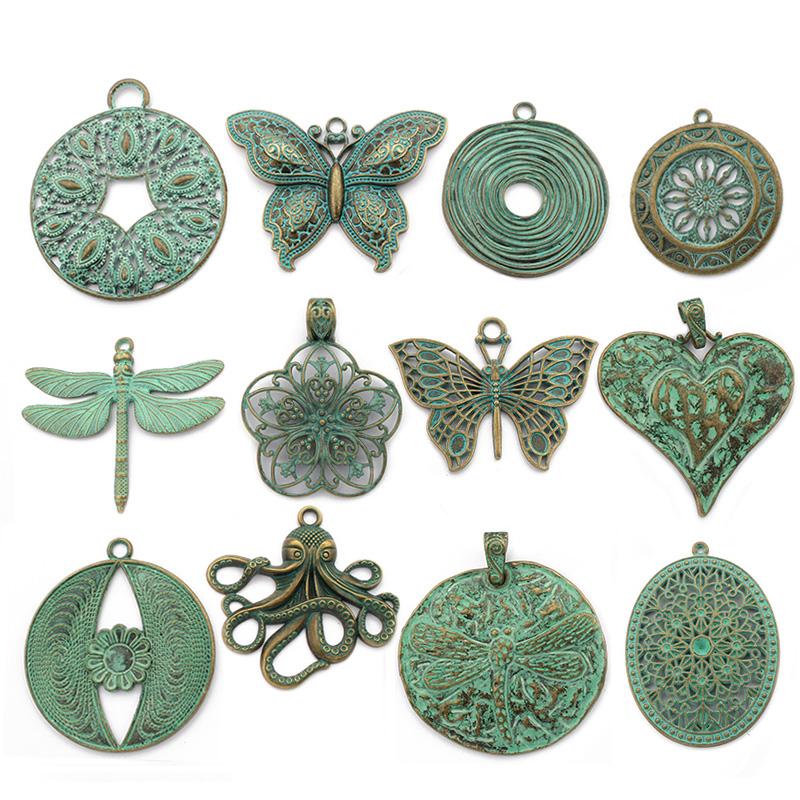 Pendant Necklaces 2pcs Vintage Patina Charms Antique Octopus/Swirl Spiral/Butterfly/Heart/Dragonfly For Necklace Jewelry Making
Pendant Necklaces 2pcs Vintage Patina Charms Antique Octopus/Swirl Spiral/Butterfly/Heart/Dragonfly For Necklace Jewelry Making