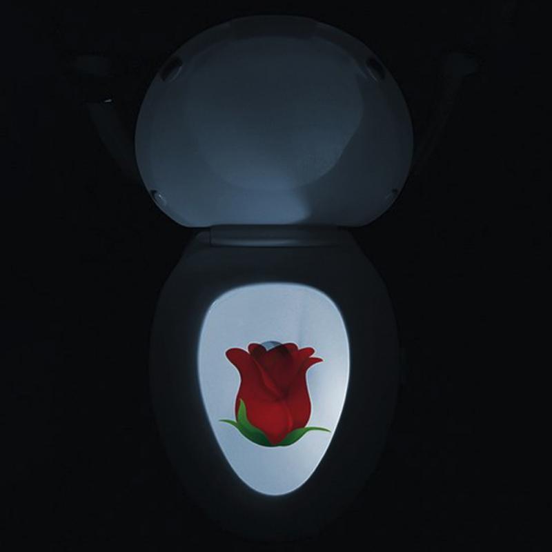 Night Motionactivated Sensor Bathroom Projector Target Projection Cartoon Childrens Toilet Training Light 220727