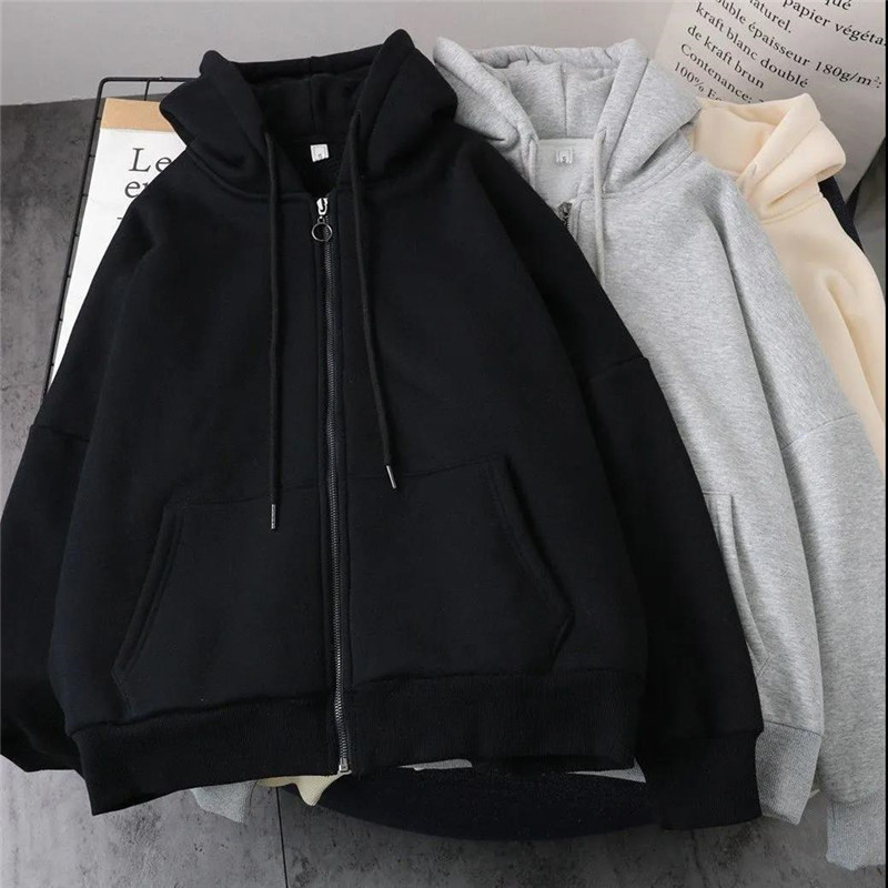 Women's Jackets Lazy Plush and Thick Zipup Autumn Winter Fashion Women Sweatshirt Hoodie Coa L220824wtt