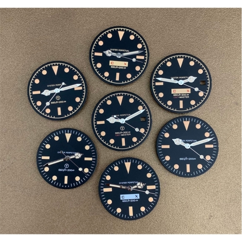 28 5mm Green Luminous Vintage Watch Dial with R for NH35 2813 8215 Movement 220624