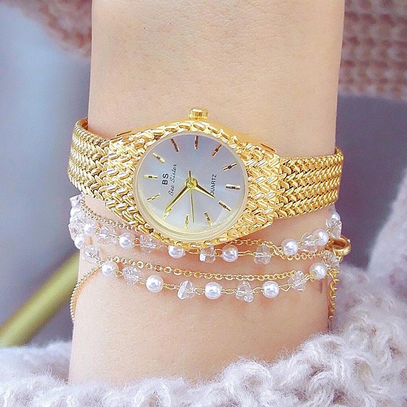 Wristwatches Bee Sister Women Watch Golden Mesh Belt Small Dial Casual Female Wrist Silver Bracelet Watches Ladies, Gold
Wristwatches Bee Sister Women Watch Golden Mesh Belt Small Dial Casual Female Wrist Silver Bracelet Watches Ladies, Gold