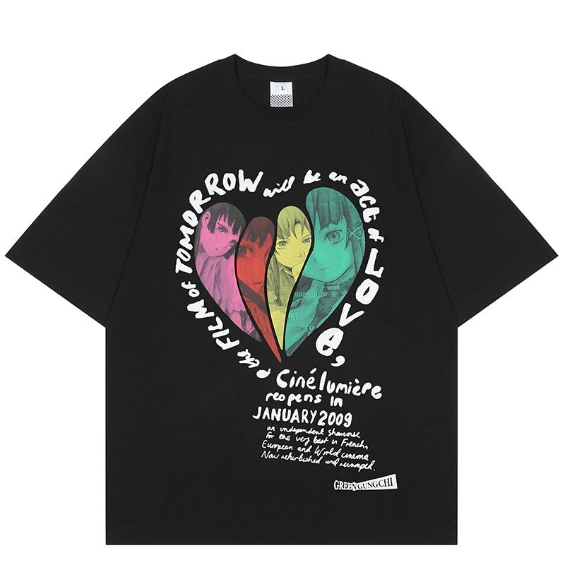 Men's T-Shirts Streetwear Harajuku T-Shirt Hip Hop Heart Shape Anime Graphic T Shirt 2022 Men Summer Short Sleeve Tshirt Cotton Tops TeesMen, Black
Men's T-Shirts Streetwear Harajuku T-Shirt Hip Hop Heart Shape Anime Graphic T Shirt 2022 Men Summer Short Sleeve Tshirt Cotton Tops TeesMen, Black
