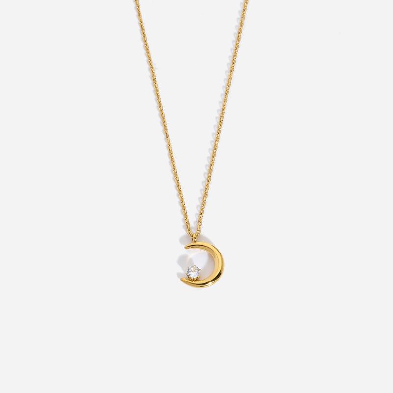Pendant Necklaces Tarnish Free Zicron Moon Necklace For Women Plated 18K Gold Stainless Steel Crescent Collar Lover GiftPendant
Pendant Necklaces Tarnish Free Zicron Moon Necklace For Women Plated 18K Gold Stainless Steel Crescent Collar Lover GiftPendant
