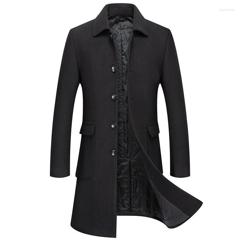 Men's Wool & Blends 2022 Arrival Long Cotton Filler Herren Jacke Wolle Turn Down Collar Single Breasted Winter Coat Men Kend22, Black
Men's Wool & Blends 2022 Arrival Long Cotton Filler Herren Jacke Wolle Turn Down Collar Single Breasted Winter Coat Men Kend22, Black