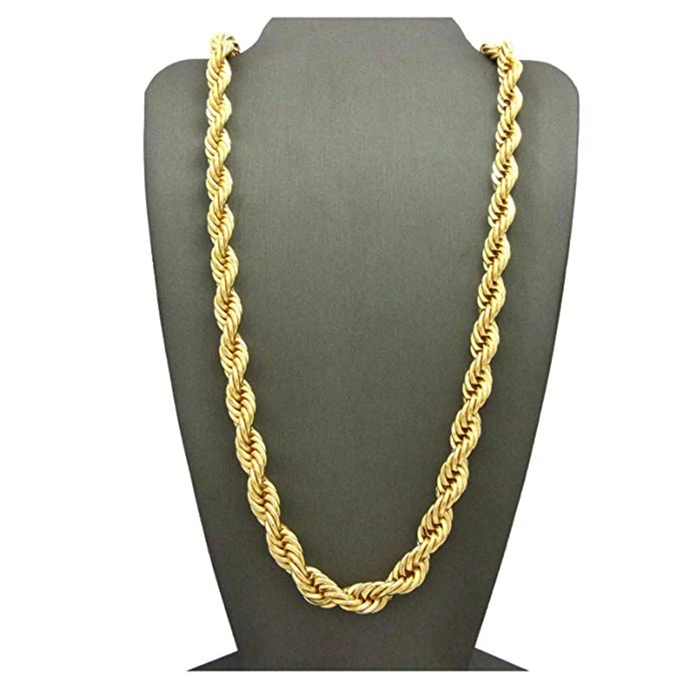 Heavy Hip Hop 24" Unisex Rapper's 7mm Solid Thick Rope Chain Necklace 18k Yellow Gold Filled Collar Clavicle Men Jewelry Gift
Heavy Hip Hop 24" Unisex Rapper's 7mm Solid Thick Rope Chain Necklace 18k Yellow Gold Filled Collar Clavicle Men Jewelry Gift