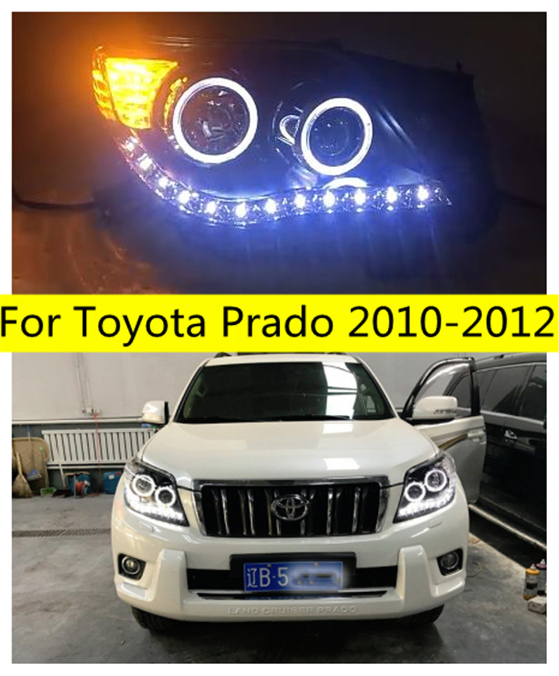 1 Pair Headlights For Prado 2010-2012 Toyota LED Headlight Land Cruiser High Beam Turn Signal Running Lights