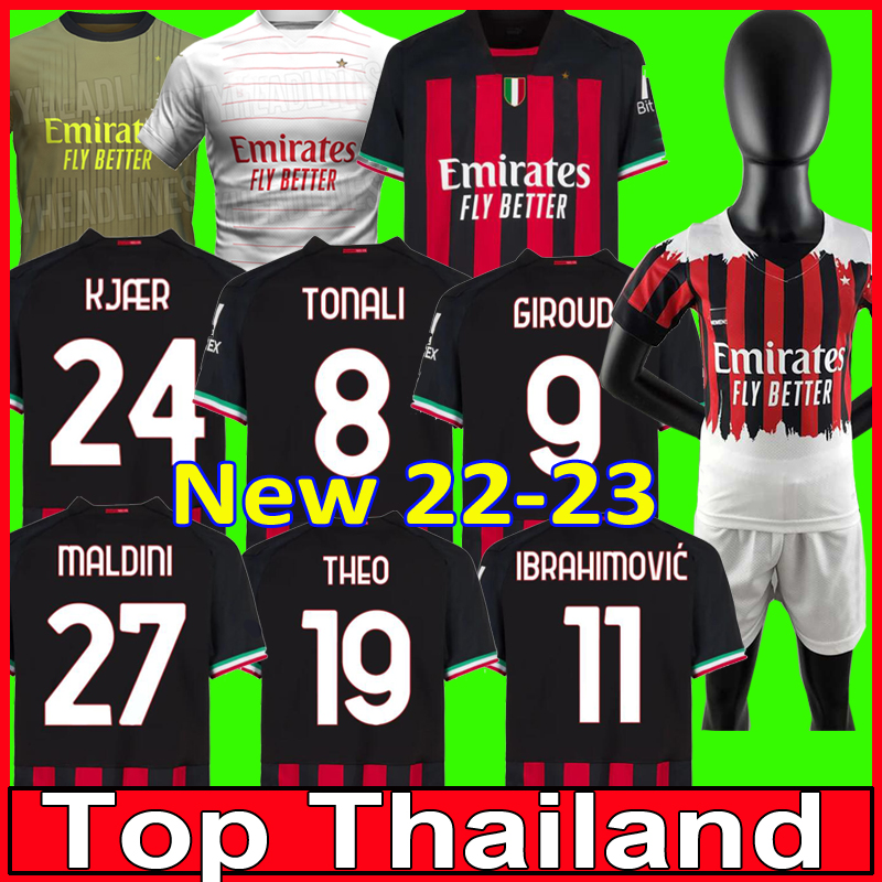 21 22 23 GIROUD AC Milans soccer jersey IBRAHIMOVIC KESSIE football shirt 2021 2022 2023 TONALI REBIC Camiseta de futbol KJAER THEO BRAHIM R.LEAO LAZETIC Fourth 4th, 23 third
21 22 23 GIROUD AC Milans soccer jersey IBRAHIMOVIC KESSIE football shirt 2021 2022 2023 TONALI REBIC Camiseta de futbol KJAER THEO BRAHIM R.LEAO LAZETIC Fourth 4th, 23 third