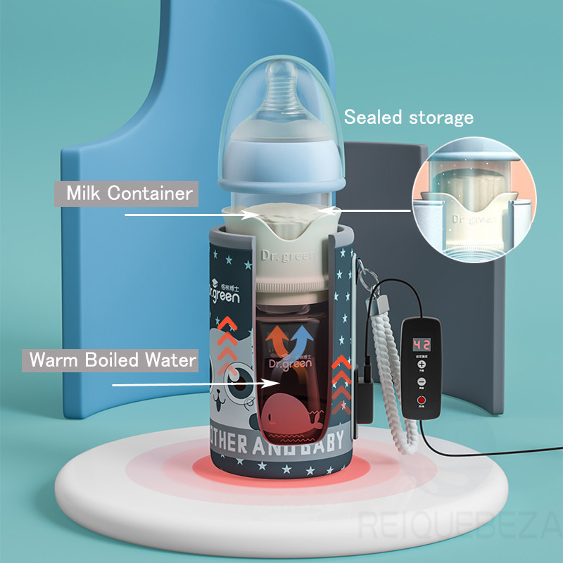 USB Baby Milk Bottle Warmer Glass/ PPSU /Tritan Bottle Heat Keeper Drop Resistant Constant Temperature Quick Flush Water Thermal 220512