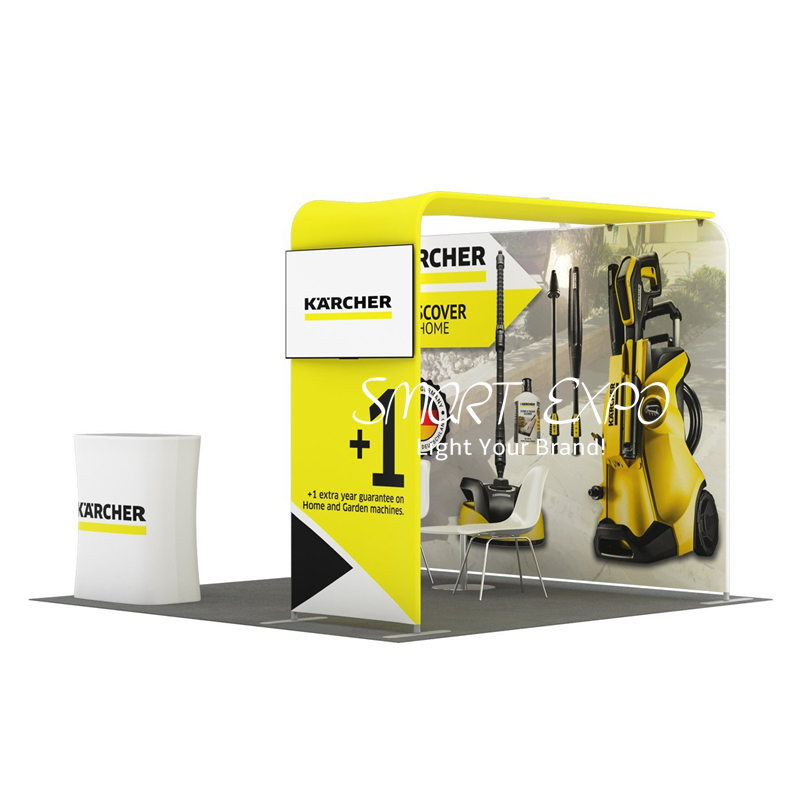 10x10 Trade Show Booth Exhibition Stands Advertising Display with Frame Kits Custom Printed Graphics Carry Bag