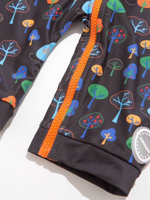Baby Plants Print Zip Up Swimwear SHE