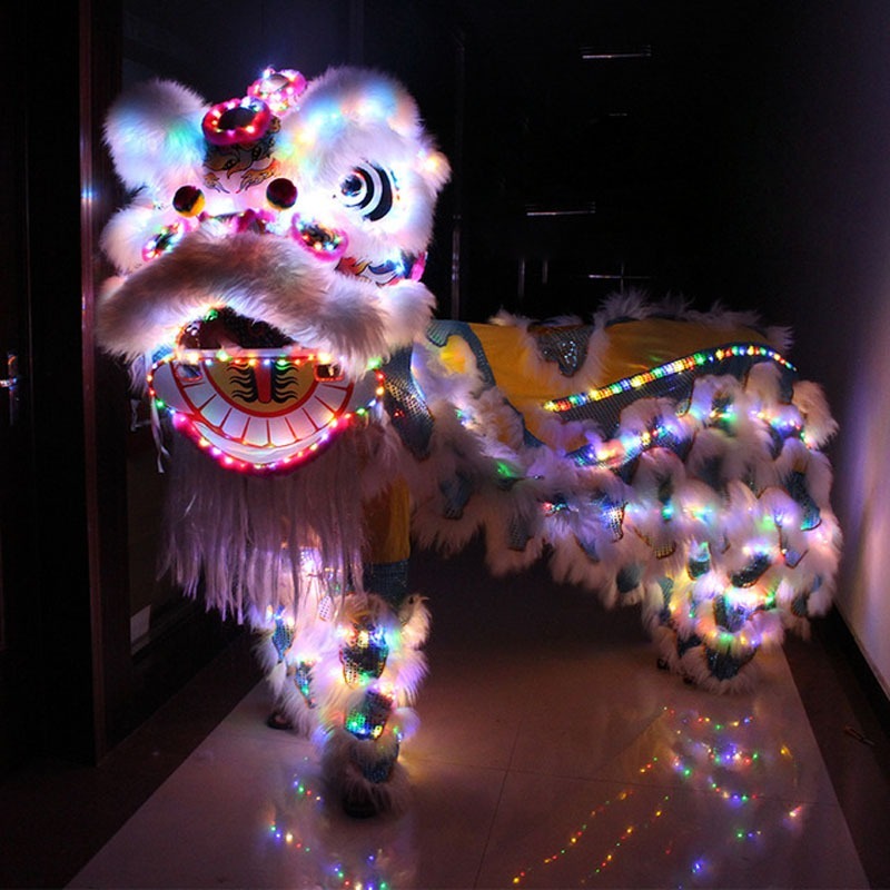 Mascot doll costume LED Light Lion Dance Equipment Wushu Lion Dancing Costume Lion Dance Chinese Festival Business Evening Costumes Mascot, White
Mascot doll costume LED Light Lion Dance Equipment Wushu Lion Dancing Costume Lion Dance Chinese Festival Business Evening Costumes Mascot, White