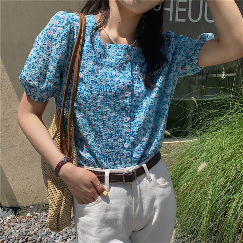 Women's Blouses & Shirts HziriP 2022 Florals Lady Square Collar Slim Printing Streetwear Chic Puff Sleeves Stylish Summer Vintage All Match, Green
Women's Blouses & Shirts HziriP 2022 Florals Lady Square Collar Slim Printing Streetwear Chic Puff Sleeves Stylish Summer Vintage All Match, Green
