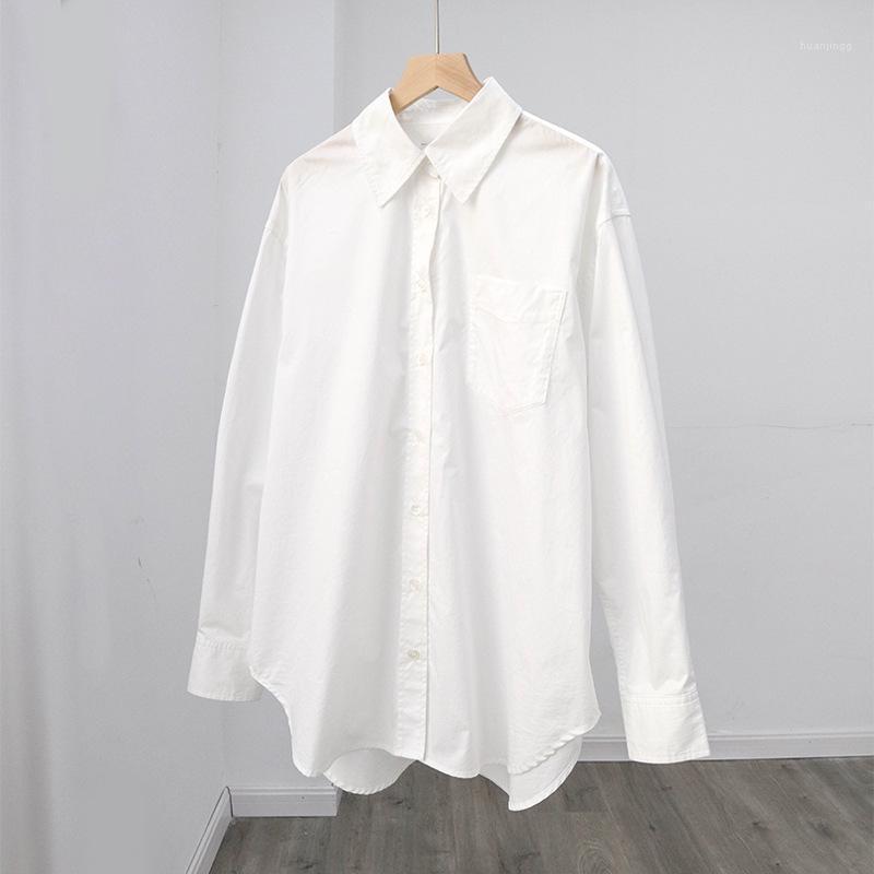 Women OL Blouse Cotton Long Sleeve Office Wear Single-breasted Shirt Femme White Blouses Top With Single Pocket Women's & Shirts
Women OL Blouse Cotton Long Sleeve Office Wear Single-breasted Shirt Femme White Blouses Top With Single Pocket Women's & Shirts