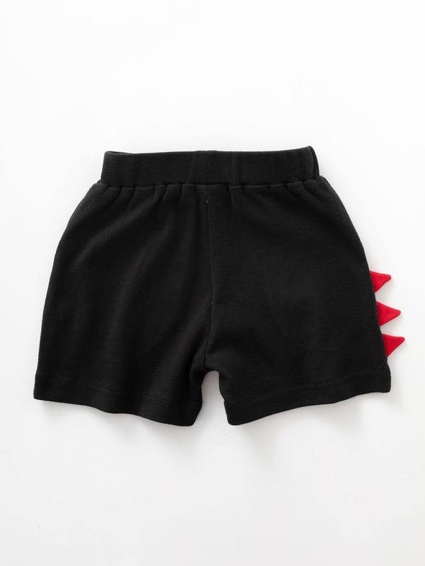 Baby Dinosaur Print 3D Patched Shorts SHE