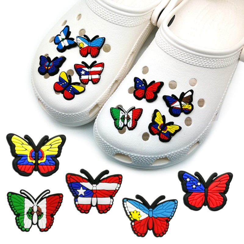 moq 100pcs Flag pattern butterfly cartoon croc JIBZ 2D Soft plastic Shoe charms accessories Shoes Buckles Decorations fit men women's garden shoes decor
moq 100pcs Flag pattern butterfly cartoon croc JIBZ 2D Soft plastic Shoe charms accessories Shoes Buckles Decorations fit men women's garden shoes decor