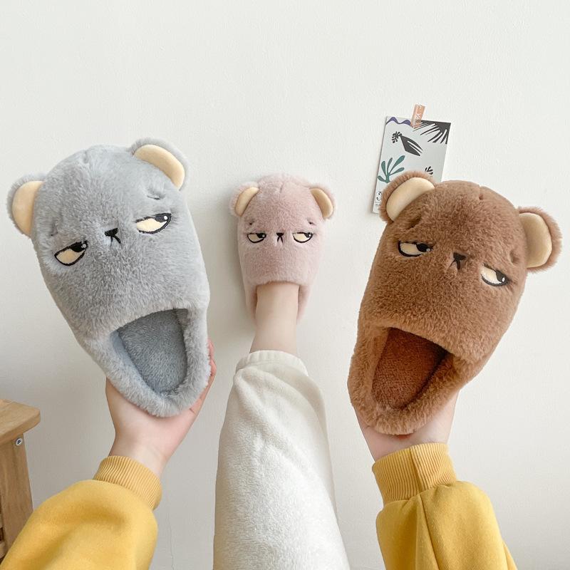 Slippers Suihyung Cartoon Bear Plush Women Winter Warm Home Cotton Shoes Soft Platform Flat Slides Lovers Indoor Floor SlippersSlippers, Beige
Slippers Suihyung Cartoon Bear Plush Women Winter Warm Home Cotton Shoes Soft Platform Flat Slides Lovers Indoor Floor SlippersSlippers, Beige