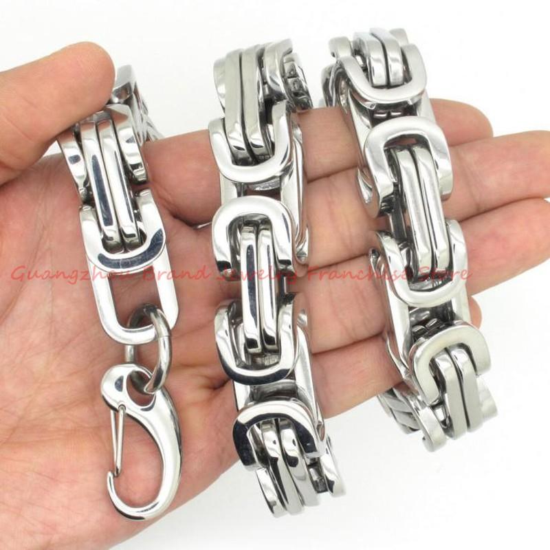 Chains 8-40" Huge Heavy 316L Stainless Steel Silver Color Byzantine Chain Mens Necklace 7/8/10/12/15MM Top DesignChains
Chains 8-40" Huge Heavy 316L Stainless Steel Silver Color Byzantine Chain Mens Necklace 7/8/10/12/15MM Top DesignChains