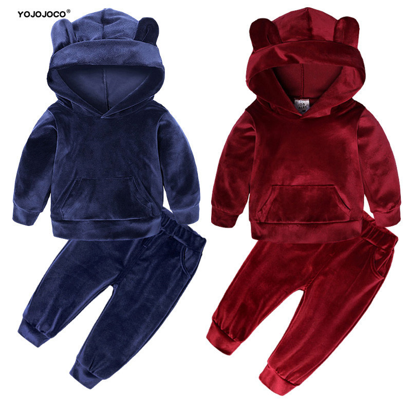 Baby Boys Girls Velvet Hooded Clothing Set Kids Jacket Coat Pants Suit for Sports Suits Tracksuits Toddler Children Clothes Set 220322, Red wine
Baby Boys Girls Velvet Hooded Clothing Set Kids Jacket Coat Pants Suit for Sports Suits Tracksuits Toddler Children Clothes Set 220322, Red wine