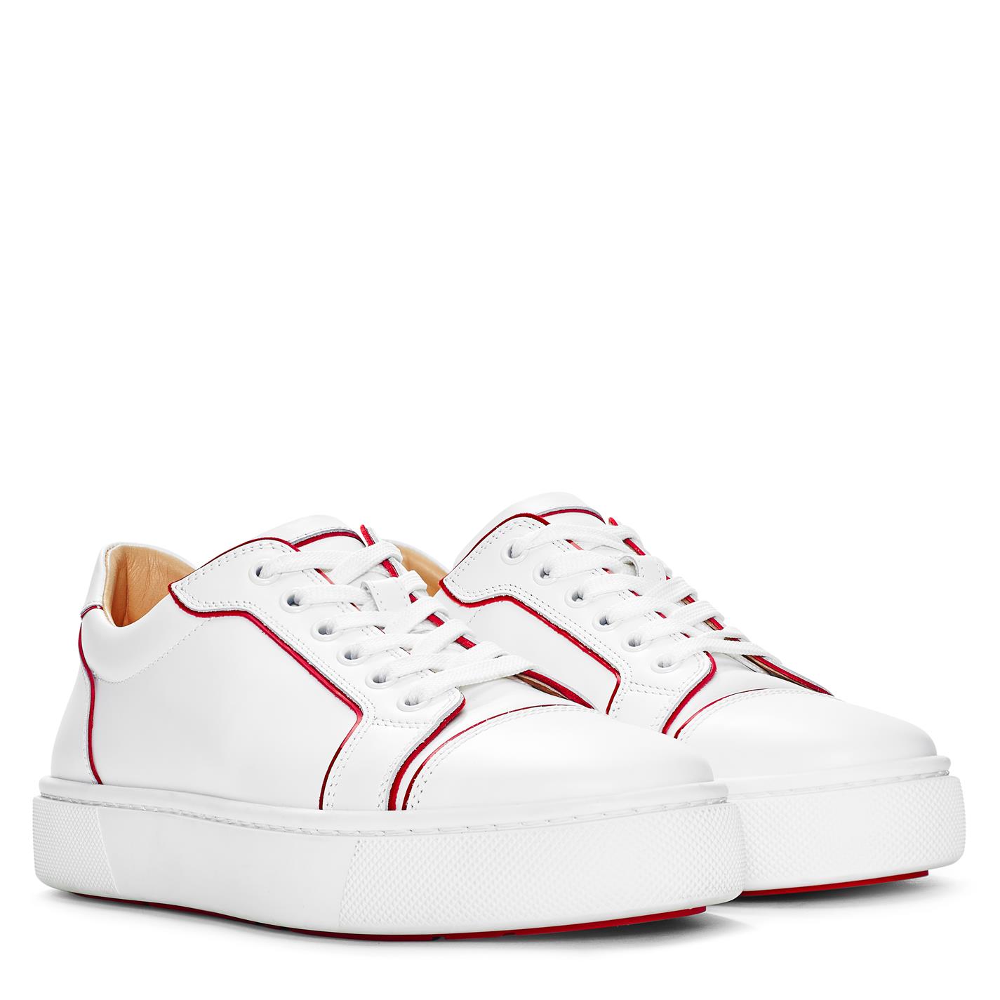 Casual Shoe White Leather Rubber reds sole Men's Vieirissima Sneakers Calfskin Leather Skateboard Round orlato platform Walking Comfortable Outdoor red botto, 11
Casual Shoe White Leather Rubber reds sole Men's Vieirissima Sneakers Calfskin Leather Skateboard Round orlato platform Walking Comfortable Outdoor red botto, 11