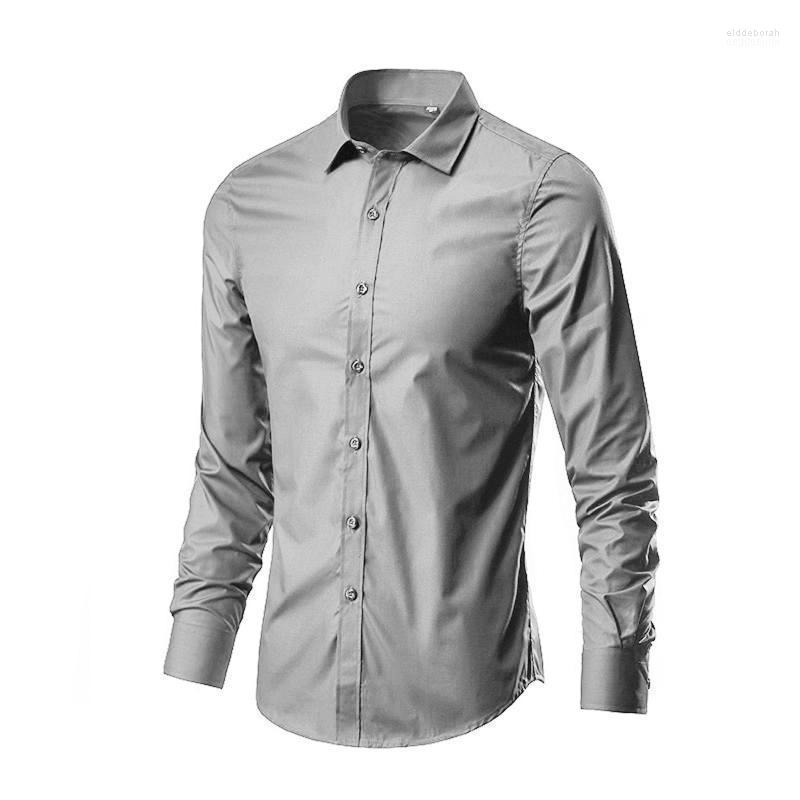 Men's Casual Shirts Men Shirt High Quality Long Sleeve Solid Formal Business Slim Fit Man Dress Social Turn-down Collar Eldd22, Gray
Men's Casual Shirts Men Shirt High Quality Long Sleeve Solid Formal Business Slim Fit Man Dress Social Turn-down Collar Eldd22, Gray