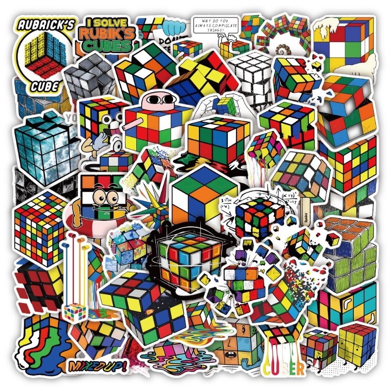 50pcs Creative Magic Cube stickers Rubik's cube Graffiti Kids Toy Skateboard car Motorcycle Bicycle Sticker Decals Wholesale, Multi colors
50pcs Creative Magic Cube stickers Rubik's cube Graffiti Kids Toy Skateboard car Motorcycle Bicycle Sticker Decals Wholesale, Multi colors