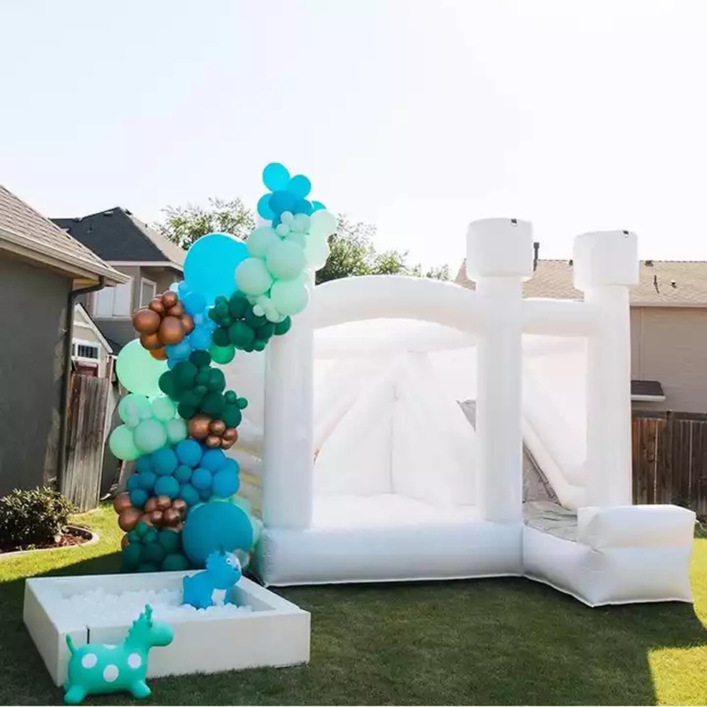 Wedding White Inflatable Bouncy Castle Bounce House With Slide Module Adults Mariage Bounce Combo Jumping Trampoline For Party Event