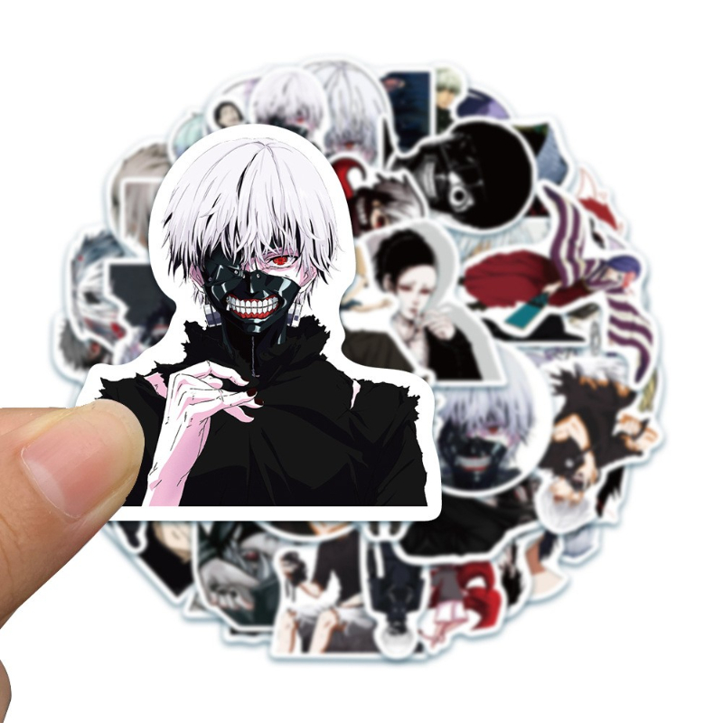 50Pcs/Lot Classic Anime Tokyo Ghoul stickers Graffiti Sticker Decoration Suitcase Skateboard Waterproof PVC Sticker