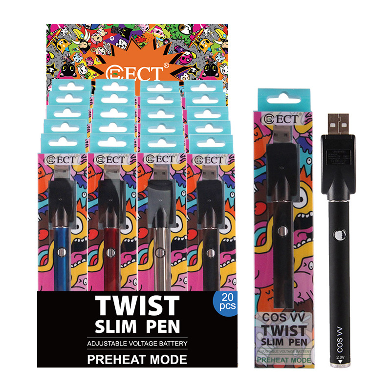 100% Authentic ECT COS VV Twiste Slim Pen 380mah Preheat Vape Battery 510 Thread Voltage Variable Batt UPS Tax Free Ship
100% Authentic ECT COS VV Twiste Slim Pen 380mah Preheat Vape Battery 510 Thread Voltage Variable Batt UPS Tax Free Ship