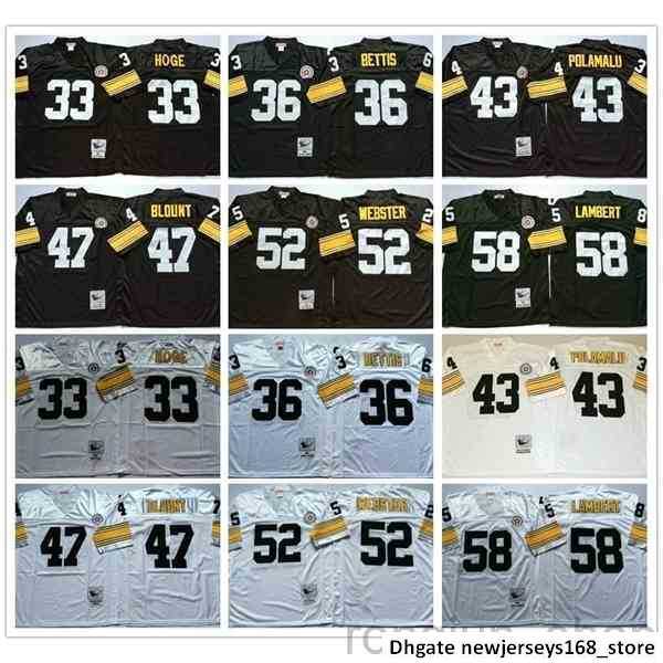 NCAA Vintage Retro Football #43 Troy Polamalu 33 Merril Hoge 36 Jerome Bettis 47 Mel Blount 52 Webster 58 Jack Lambert Stitched Men Jerseys, As picture
NCAA Vintage Retro Football #43 Troy Polamalu 33 Merril Hoge 36 Jerome Bettis 47 Mel Blount 52 Webster 58 Jack Lambert Stitched Men Jerseys, As picture