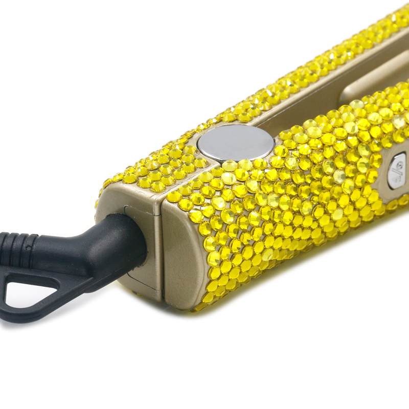 Crystal Flat Iron 480 Degree Plate Diamond Hair Straightener Salon Styling Tools 220623