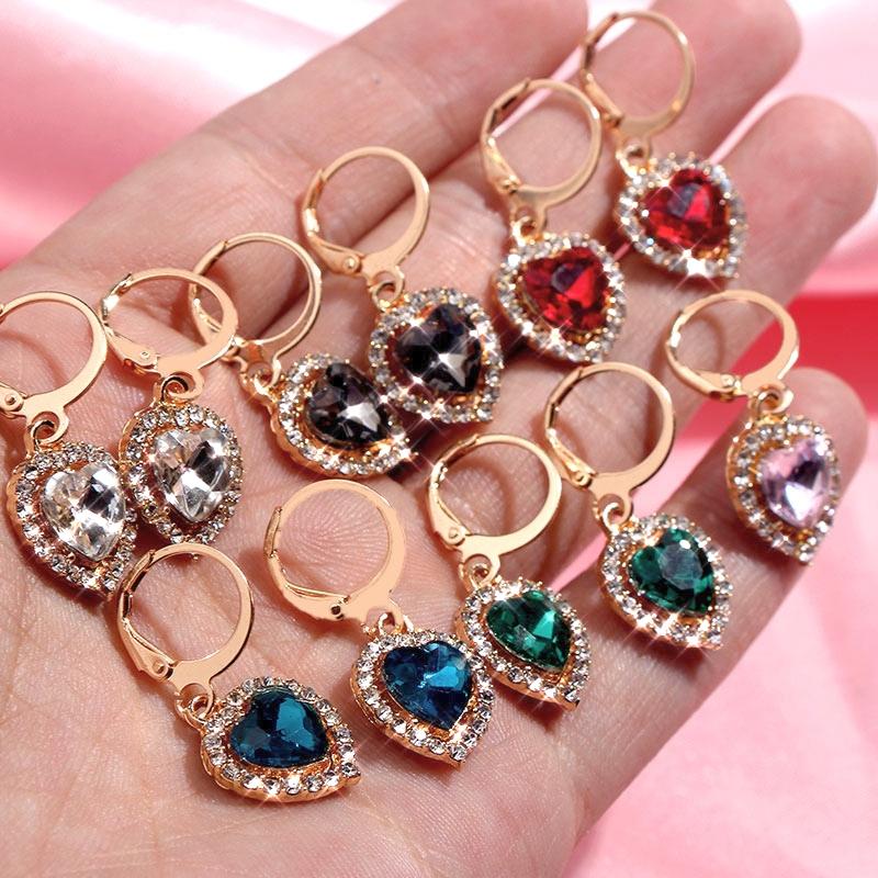 Dangle & Chandelier Flatfoosie Heart-shaped Crystal Drop Earrings For Women Fashion Shiny Rhinestone Elegant Temperament Jewelry GiftDangle
Dangle & Chandelier Flatfoosie Heart-shaped Crystal Drop Earrings For Women Fashion Shiny Rhinestone Elegant Temperament Jewelry GiftDangle