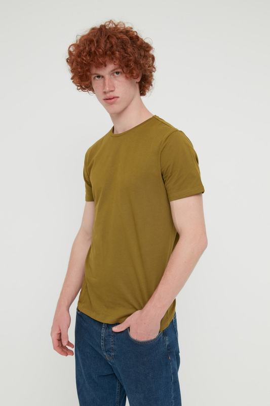 Trendyol Black Mens TShirt Presser Cotton Neck Short Sleeve TMNSS19BO0001 220526wtt