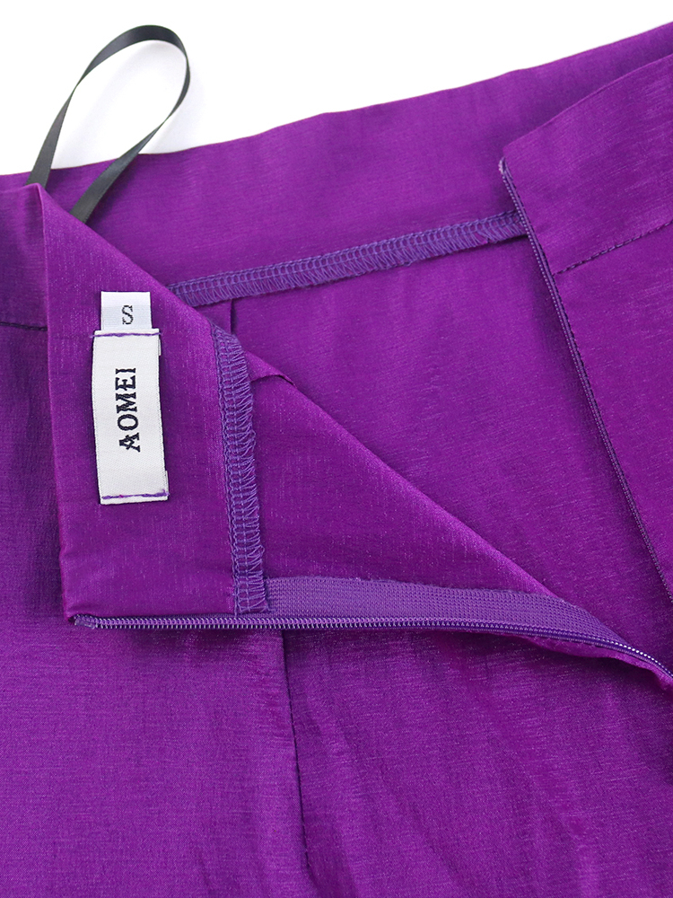 Women Party Skirts High Low Irregular Length Shiny Purple Christmas Lady Fashion Elegant Classy Female African Autumn Jupes 220322