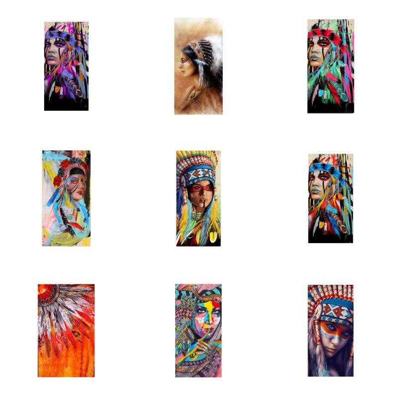 Modern Colorful Tribe Girl Feather Warrior Canvas Painting Posters and Print Wall Art Picture for Living Room Home Decor Cuadros
Modern Colorful Tribe Girl Feather Warrior Canvas Painting Posters and Print Wall Art Picture for Living Room Home Decor Cuadros