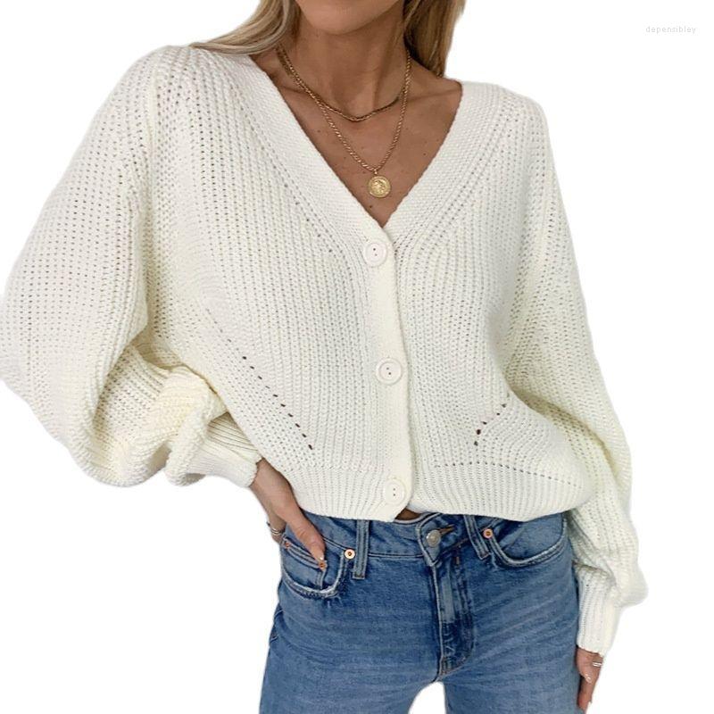 Women's Knits & Tees 2022 Autumn And Winter Fashion Sweater Women Cardigan Solid Color V-neck Lantern Sleeve Button Knit Depe22, White
Women's Knits & Tees 2022 Autumn And Winter Fashion Sweater Women Cardigan Solid Color V-neck Lantern Sleeve Button Knit Depe22, White