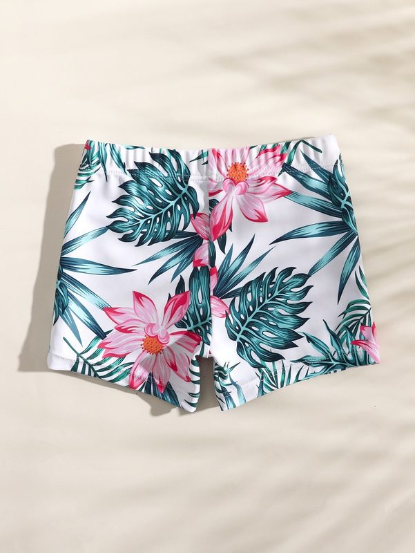 Baby boys' tropical pattern swimming trunks SHE