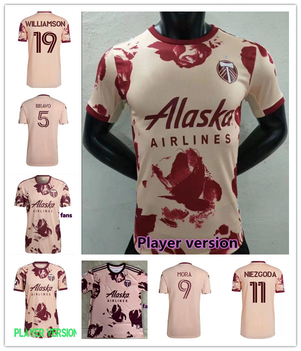 PLAYER fans version 2022 2023 MLS Portland Timbers Soccer Jersey MORA NIEZGODA Away Heritage Rose Kit Major League 21 22 23 Football Shirt BLANCO WILLIAMSON ASPRILLA
PLAYER fans version 2022 2023 MLS Portland Timbers Soccer Jersey MORA NIEZGODA Away Heritage Rose Kit Major League 21 22 23 Football Shirt BLANCO WILLIAMSON ASPRILLA
