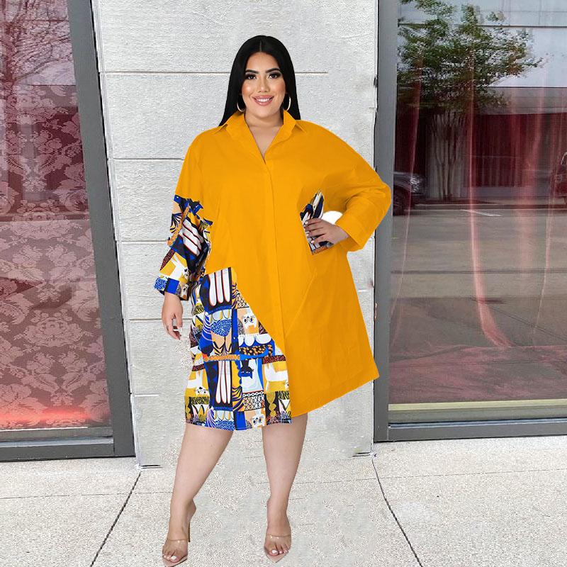 Plus Size Dresses Casual Large Women's Clothing Fall Long Sleeve Shirt Dress Wholesale Ladies Patchwork Elegant DropPlus, Orange
Plus Size Dresses Casual Large Women's Clothing Fall Long Sleeve Shirt Dress Wholesale Ladies Patchwork Elegant DropPlus, Orange