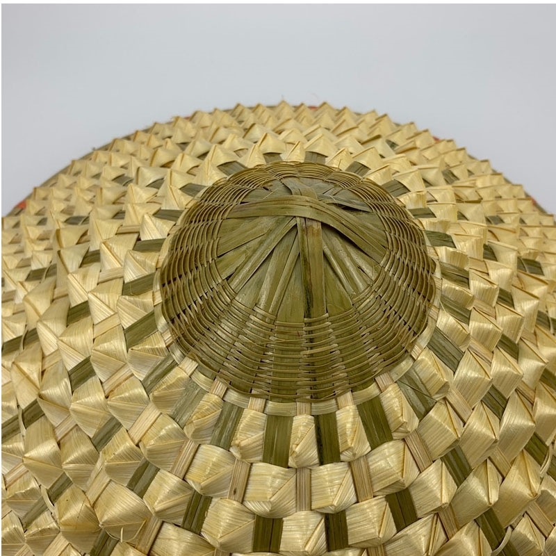 Vietnam Japan Fisherman Sun Hat Cone Handmade Weave Straw Hat Visor Garden Farmer Cap Dance Props Cone Sunshade Hat 220527
