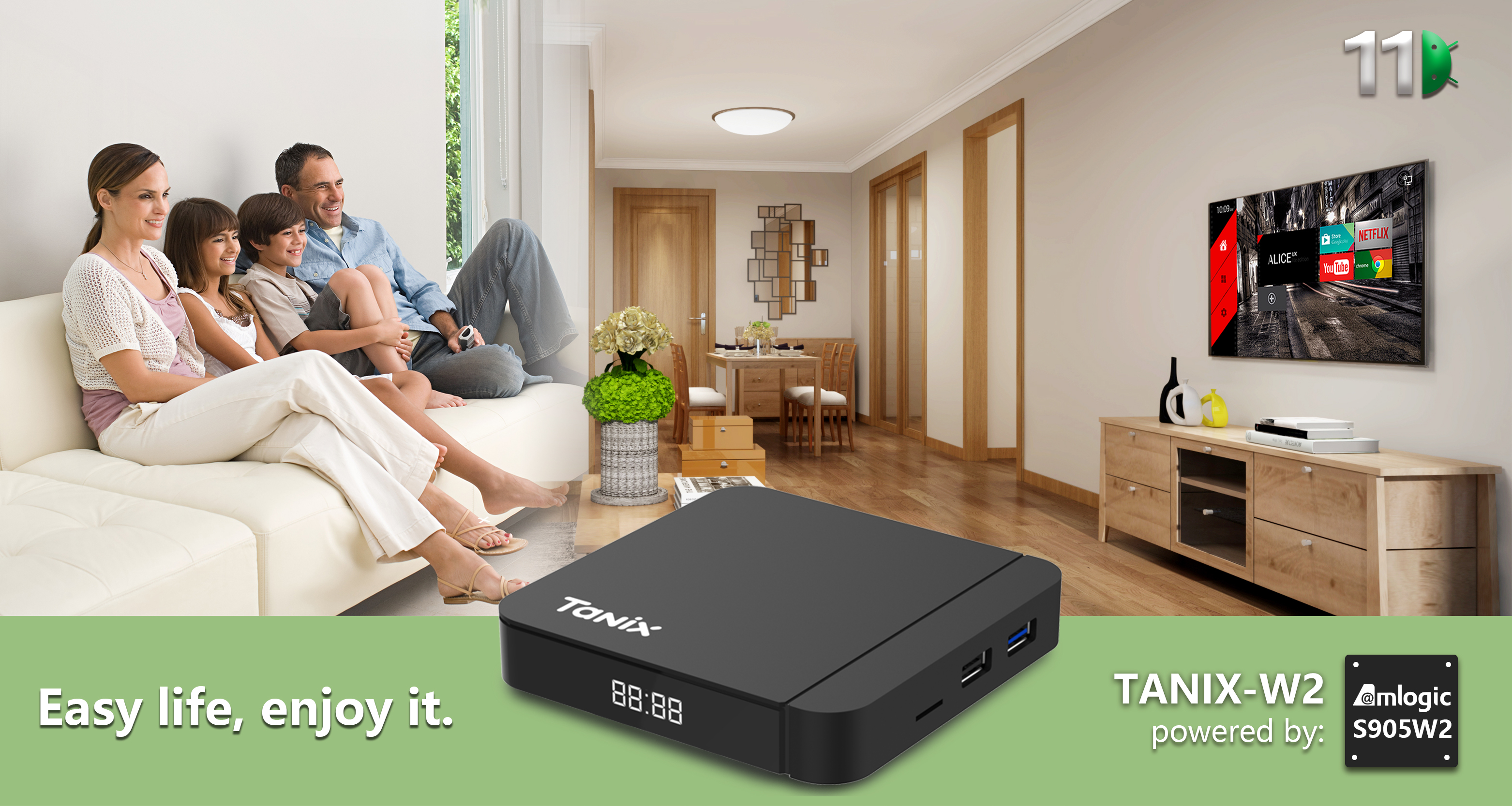 Tanix W2 TV box Amlogic S905W2 2G 16G 2.4G 5G Dual Wifi bt Set Top Box Media player android 11 Pk TX3 MINI
