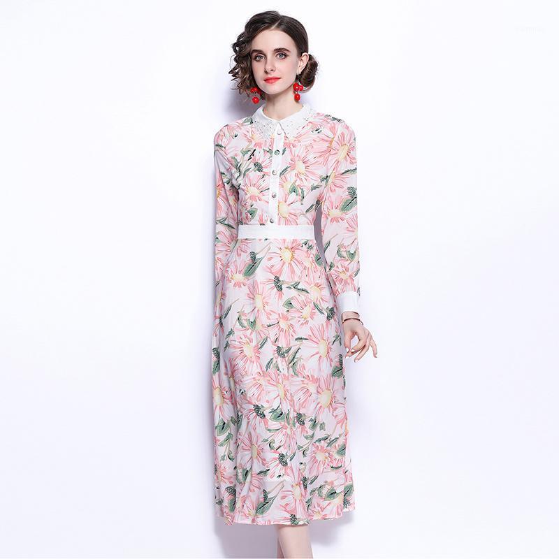 Casual Dresses Elegant Pink Flower Print Holiday Party Long Lace Turn-down Collar Sleeve Slim A-line Office Style Work Midi Dress, Picture color
Casual Dresses Elegant Pink Flower Print Holiday Party Long Lace Turn-down Collar Sleeve Slim A-line Office Style Work Midi Dress, Picture color