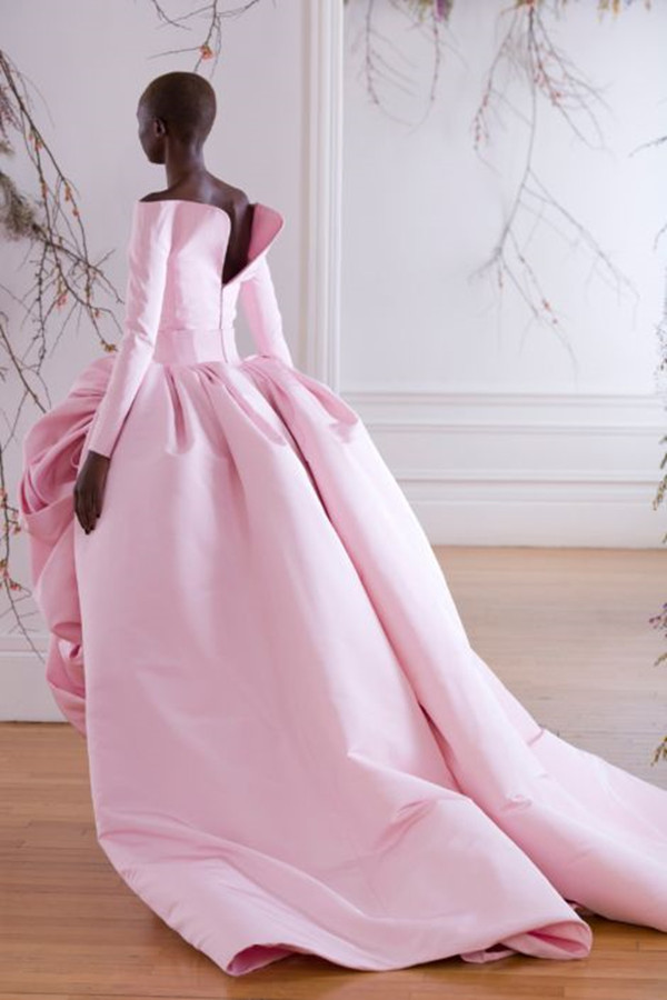 Pink Ashi Studio Princess Jumpsuit Prom Dresses with Ruffles Overskirt 2022 Long Sleeve Stain V-neck Arabic Dubai Outfit Evening Gown Pant Suit